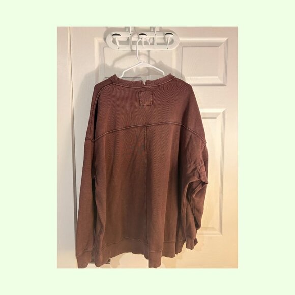 Aerie "The Chill Crew" Sweatshirt, Brown, Size L - Picture 3 of 4